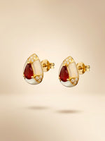 Load image into Gallery viewer, 18K Yellow Gold Ruby (Burma, Pigeon Blood) Mother of Pearl
