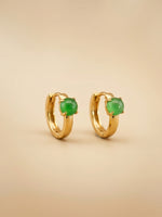 Load image into Gallery viewer, 18K Yellow Gold Jadeite Earrings
