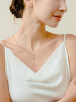 Load image into Gallery viewer, Laura Necklace (Citrine) - Rhodium Plated
