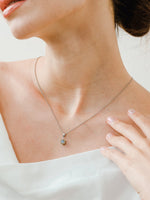 Load image into Gallery viewer, Bianca Necklace (Labradorite) - Rhodium Plated
