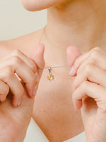 Load image into Gallery viewer, Bianca Necklace (Citrine) - Rhodium Plated
