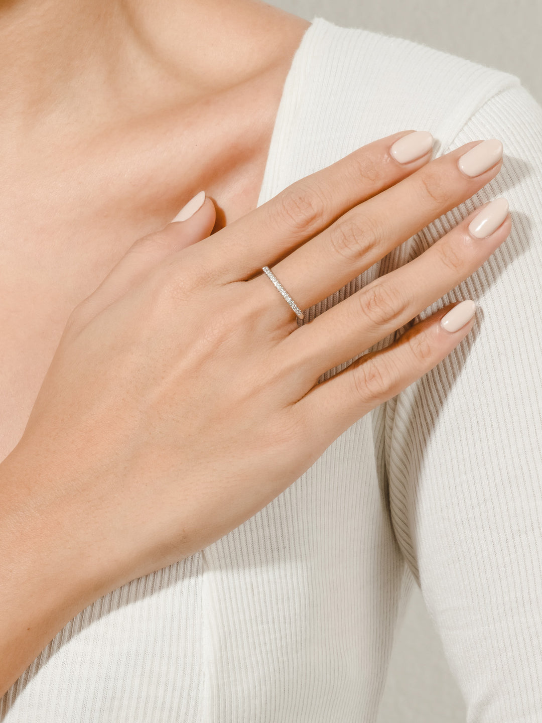 Bridget Ring (Diamonds) - 18K White Gold