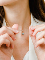 Load image into Gallery viewer, Bianca Necklace (Labradorite) - Rose Gold Plated
