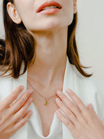 Load image into Gallery viewer, Laura Necklace (Peridot) - Rose Gold Plated

