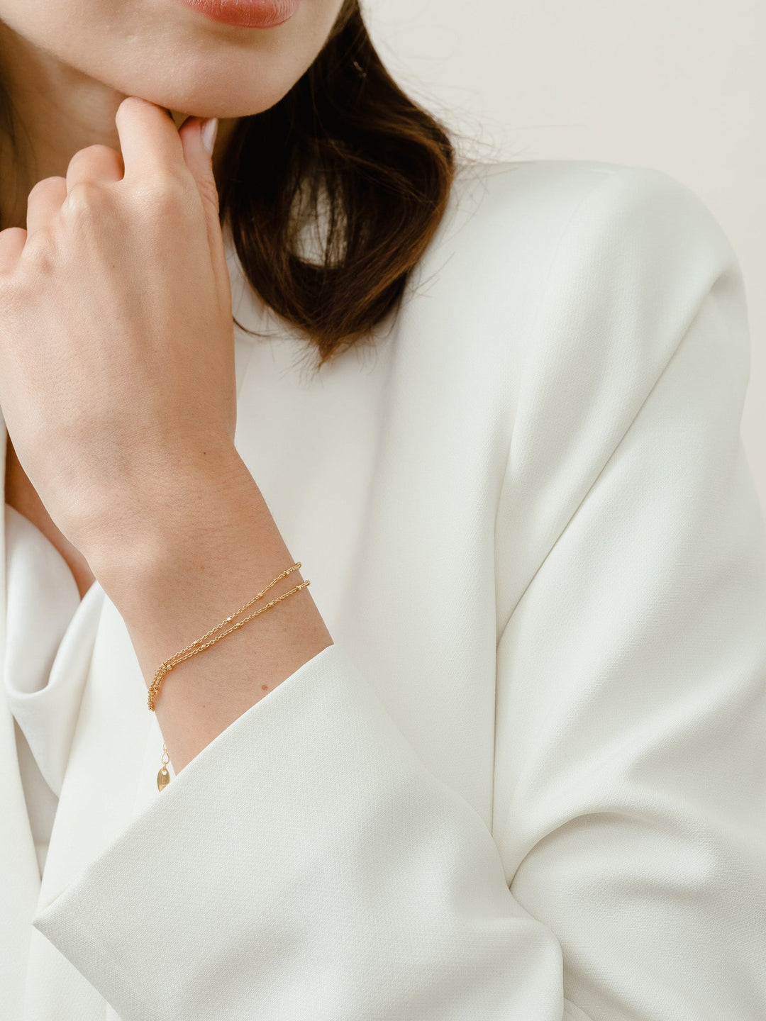 Mira Double Chain Bracelet - Yellow Gold Plated