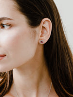 Load image into Gallery viewer, Lydia Earring (Rhodolite Garnet) - Rhodium Plated
