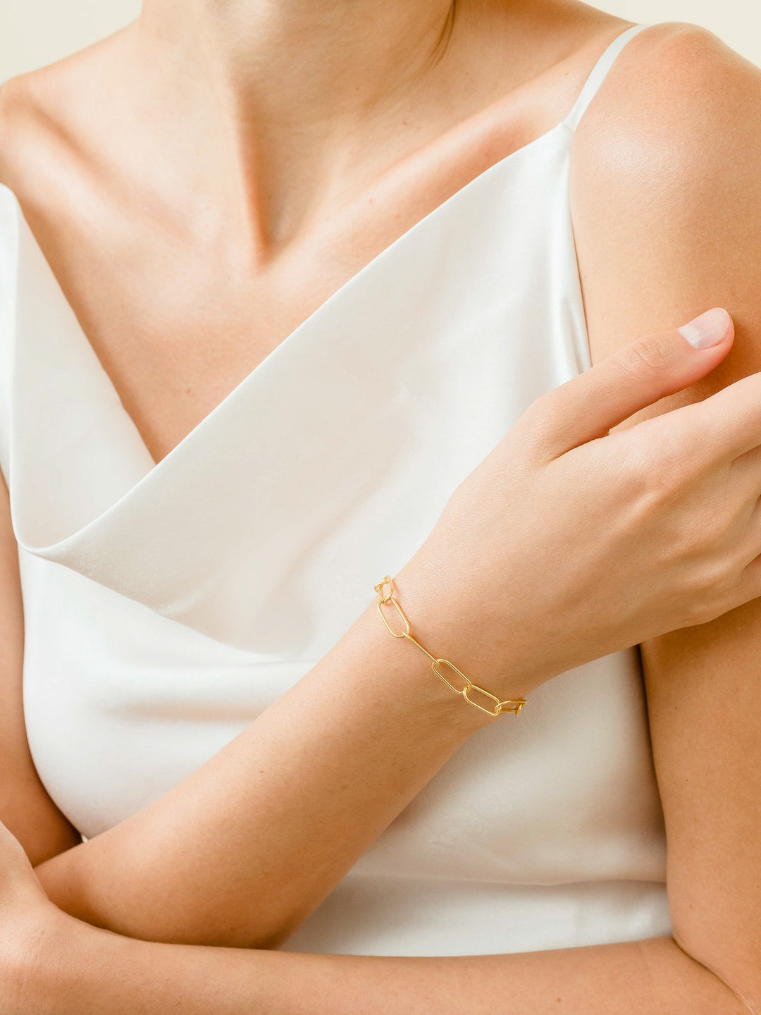 Mabel Link Thick Bracelet - Yellow Gold Plated