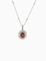 Load image into Gallery viewer, 1.02 Oval Unheated Ruby Pigeon Blood Necklace (AIGS Certificate: GF19100671)
