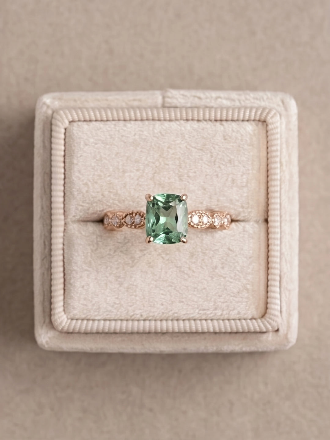 Veronica - Mint Tourmaline - 14k Rose Gold