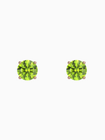 Load image into Gallery viewer, Lynn Earring (Peridot) - Rhodium Plated
